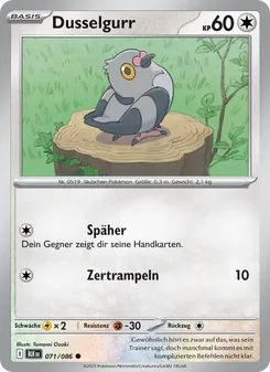 Karte Dusselgurr aus Schwarze Blitze, Nummer 071/86