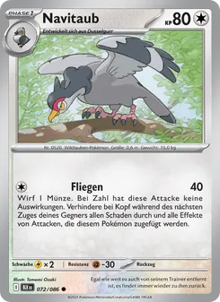 Karte Navitaub aus Schwarze Blitze, Nummer 072/86