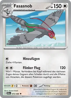 Karte Fasasnob aus Schwarze Blitze, Nummer 073/86