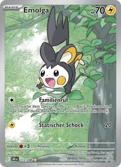 Karte Emolga aus Schwarze Blitze, Nummer 112/86