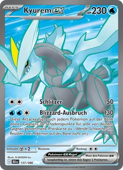 Karte Kyurem-ex aus Schwarze Blitze, Nummer 157/86