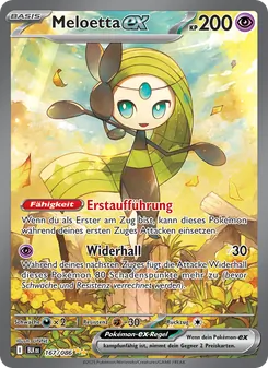 Karte Meloetta-ex aus Schwarze Blitze, Nummer 167/86
