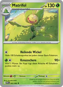 Karte Matrifol aus Weiße Flammen, Nummer 003/86