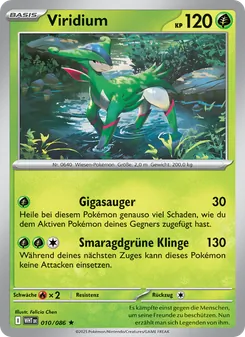 Karte Viridium aus Weiße Flammen, Nummer 010/86