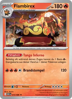 Karte Flambirex aus Weiße Flammen, Nummer 013/86
