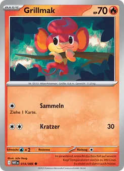 Karte Grillmak aus Weiße Flammen, Nummer 014/86