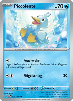 Karte Piccolente aus Weiße Flammen, Nummer 025/86