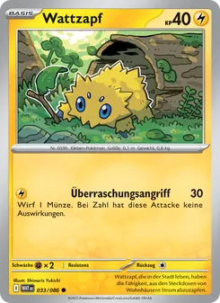 Karte Wattzapf aus Weiße Flammen, Nummer 033/86