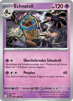 Karte Echnatoll aus Weiße Flammen, Nummer 040/86