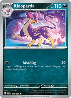 Karte Kleoparda aus Weiße Flammen, Nummer 056/86