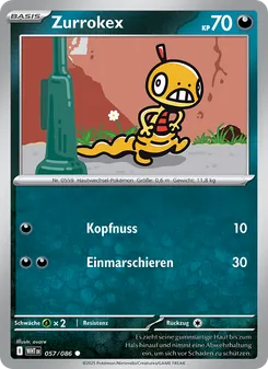 Karte Zurrokex aus Weiße Flammen, Nummer 057/86