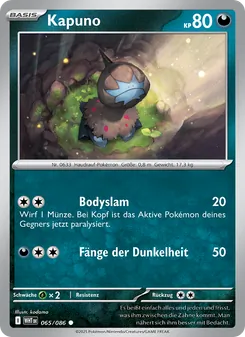 Karte Kapuno aus Weiße Flammen, Nummer 065/86
