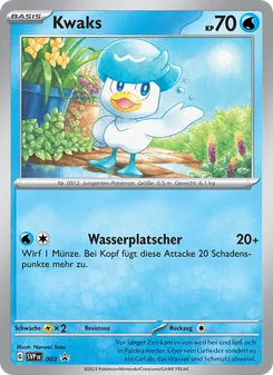 Karte Kwaks aus SVP Black Star Promos, Nummer 003/225