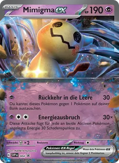 Karte Mimigma-ex aus SVP Black Star Promos, Nummer 004/225