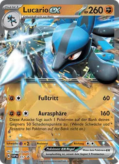 Karte Lucario-ex aus SVP Black Star Promos, Nummer 017/225