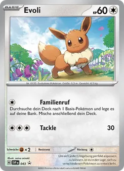 Karte Evoli aus SVP Black Star Promos, Nummer 043/225