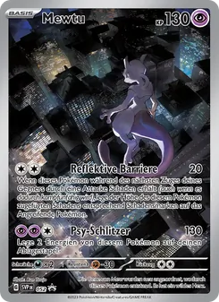 Karte Mewtu aus SVP Black Star Promos, Nummer 052/225