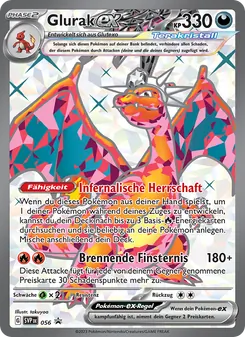 Karte Glurak-ex aus SVP Black Star Promos, Nummer 056/225