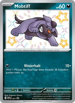 Karte Mobtiff aus SVP Black Star Promos, Nummer 071/225