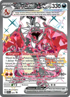 Karte Glurak-ex aus SVP Black Star Promos, Nummer 074/225