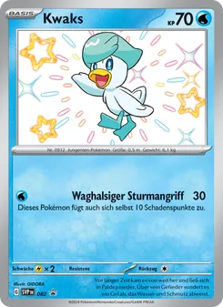 Karte Kwaks aus SVP Black Star Promos, Nummer 082/225