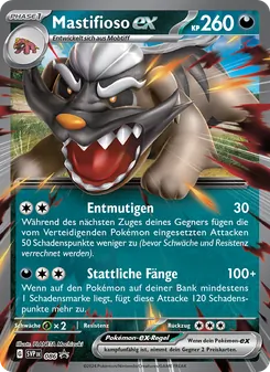 Karte Mastifioso-ex aus SVP Black Star Promos, Nummer 086/225