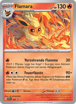 Karte Flamara aus SVP Black Star Promos, Nummer 167/225