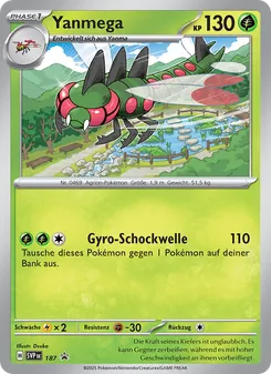 Karte Yanmega aus SVP Black Star Promos, Nummer 187/225