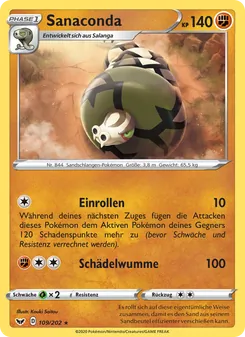 Karte Sanaconda aus Schwert & Schild, Nummer 109/202