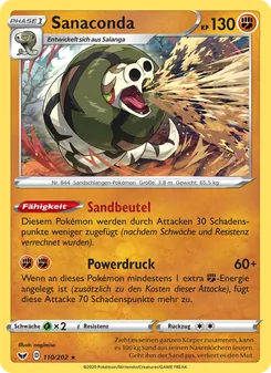 Karte Sanaconda aus Schwert & Schild, Nummer 110/202