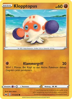 Karte Klopptopus aus Schwert & Schild, Nummer 111/202