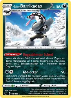 Karte Galar-Barrikadax aus Schwert & Schild, Nummer 119/202