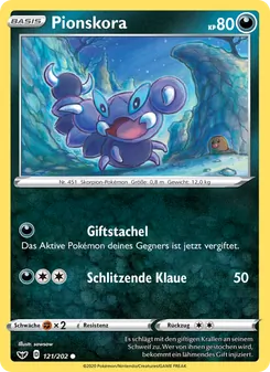 Karte Pionskora aus Schwert & Schild, Nummer 121/202