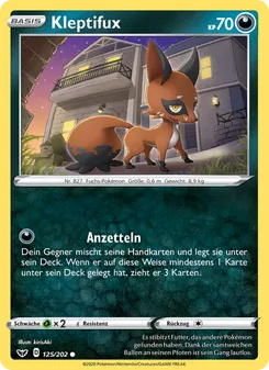 Karte Kleptifux aus Schwert & Schild, Nummer 125/202