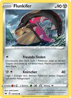 Karte Flunkifer aus Schwert & Schild, Nummer 129/202