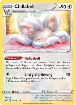 Karte Chillabell aus Schwert & Schild, Nummer 147/202