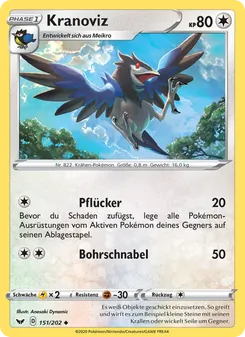Karte Kranoviz aus Schwert & Schild, Nummer 151/202
