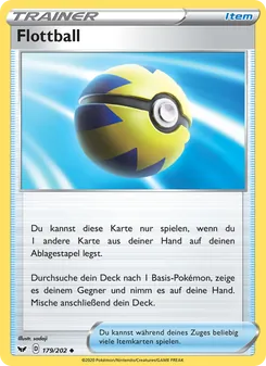 Karte Flottball aus Schwert & Schild, Nummer 179/202