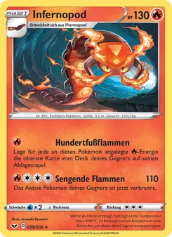 Karte Infernopod aus Schwert & Schild, Nummer 39/202