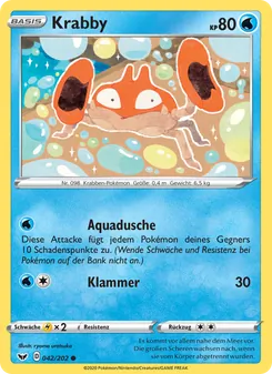 Karte Krabby aus Schwert & Schild, Nummer 42/202