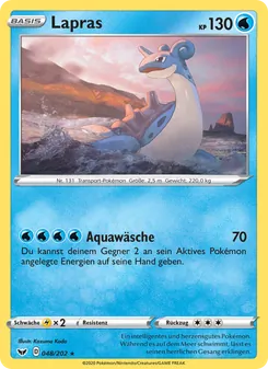 Karte Lapras aus Schwert & Schild, Nummer 48/202