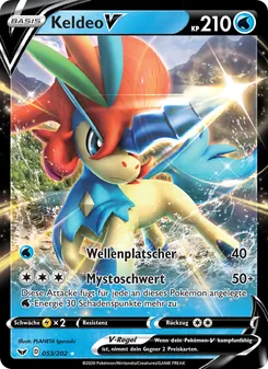 Karte Keldeo V aus Schwert & Schild, Nummer 53/202