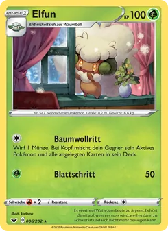 Karte Elfun aus Schwert & Schild, Nummer 6/202