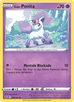 Karte Galar-Ponita aus Schwert & Schild, Nummer 81/202