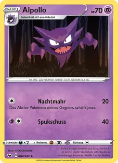 Karte Alpollo aus Schwert & Schild, Nummer 84/202