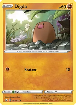 Karte Digda aus Schwert & Schild, Nummer 92/202