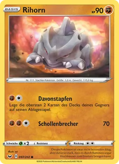 Karte Rihorn aus Schwert & Schild, Nummer 97/202