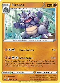 Karte Rizeros aus Schwert & Schild, Nummer 98/202