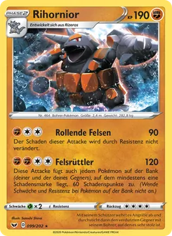 Karte Rihornior aus Schwert & Schild, Nummer 99/202