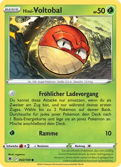 Karte Hisui Voltobal aus Astralglanz, Nummer 002/189